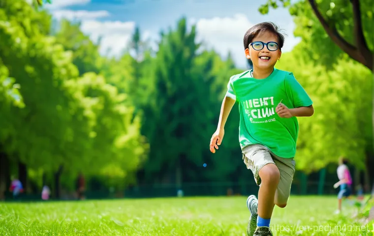 소아 근시 진행을 막는 치료법 - **Prompt 1: Orthokeratology - A Child's Peaceful Night and Clear Morning**
    "A serene, close-up s...