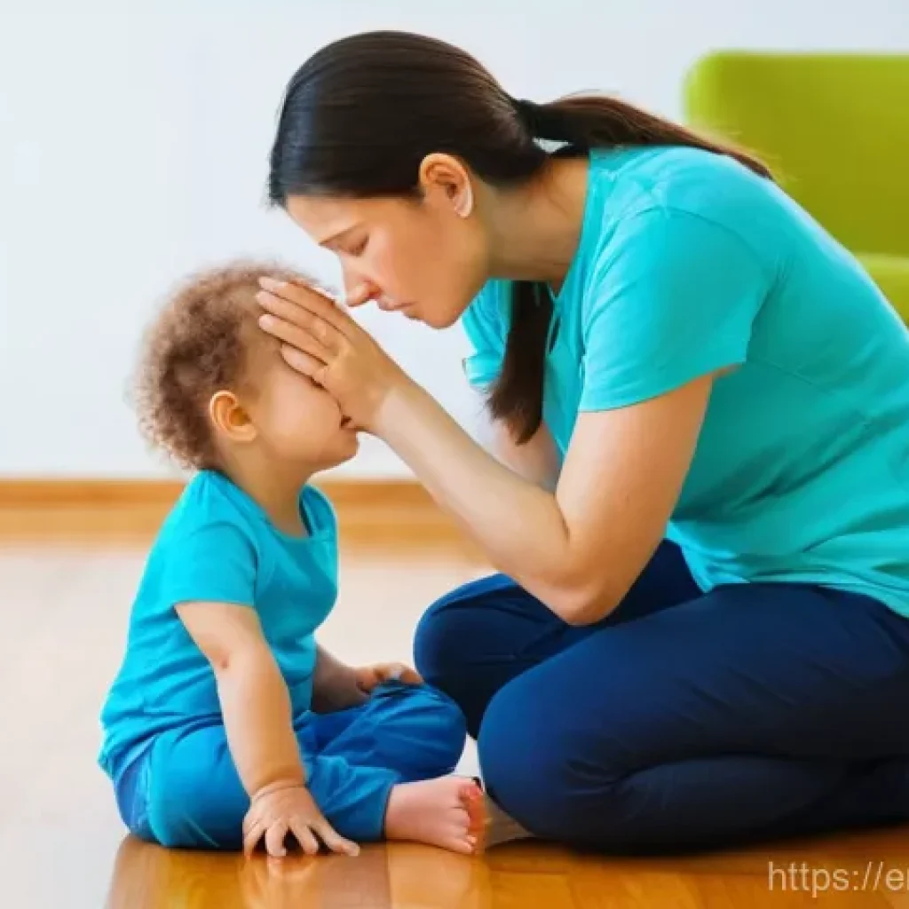 소아 뇌진탕 증상과 병원 방문 기준 - **Prompt:** A concerned parent (gender-neutral, e.g., a kind-looking adult in casual clothes) gently...