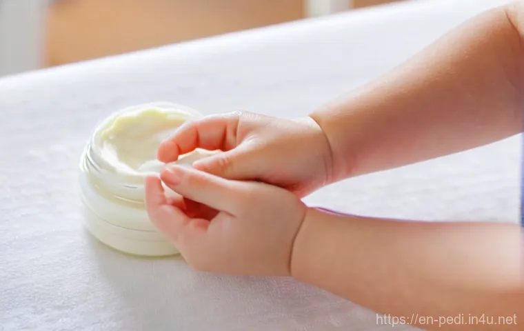 영유아 피부 건강을 위한 관리법 - **Gentle Bath Time Bonding:** A heartwarming, soft-focus portrait of a parent (gender-neutral, e.g.,...
