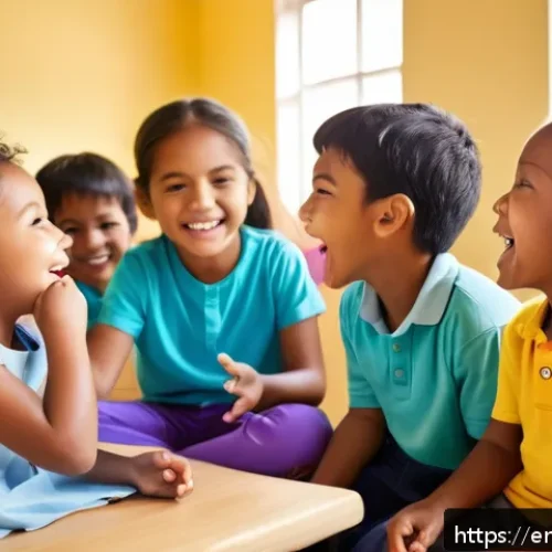 소아 감염병 종류와 전파 경로 - A vibrant classroom scene with diverse young children wearing colorful clothes and clean underwear, ...